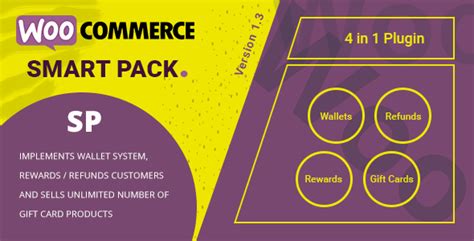 woocommerce smart pack gift card wallet refund & reward|WooCommerce Smart Pack v1.4 .